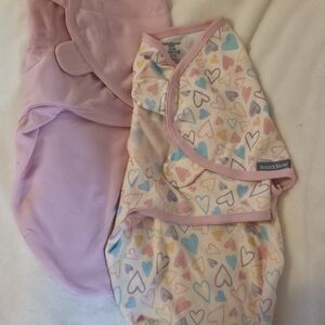 SwaddleMe Pink Heart-Print Sleep Sack with Pastel Hearts